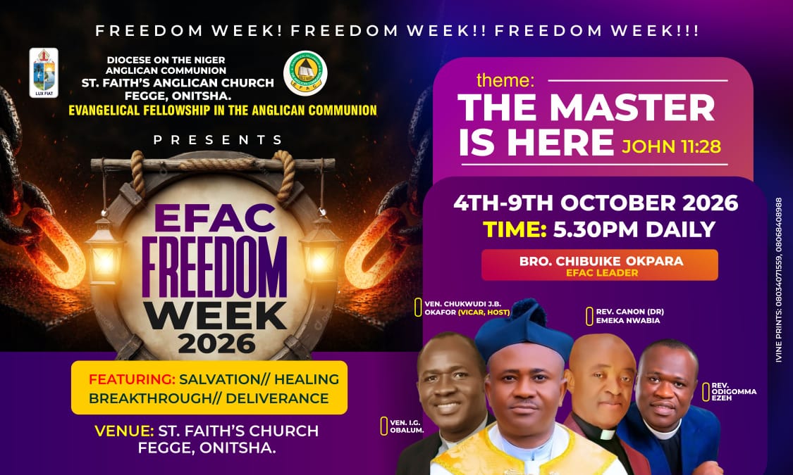 EFAC Freedom Week 2026, St. Faith's Anglican Church Fegge
