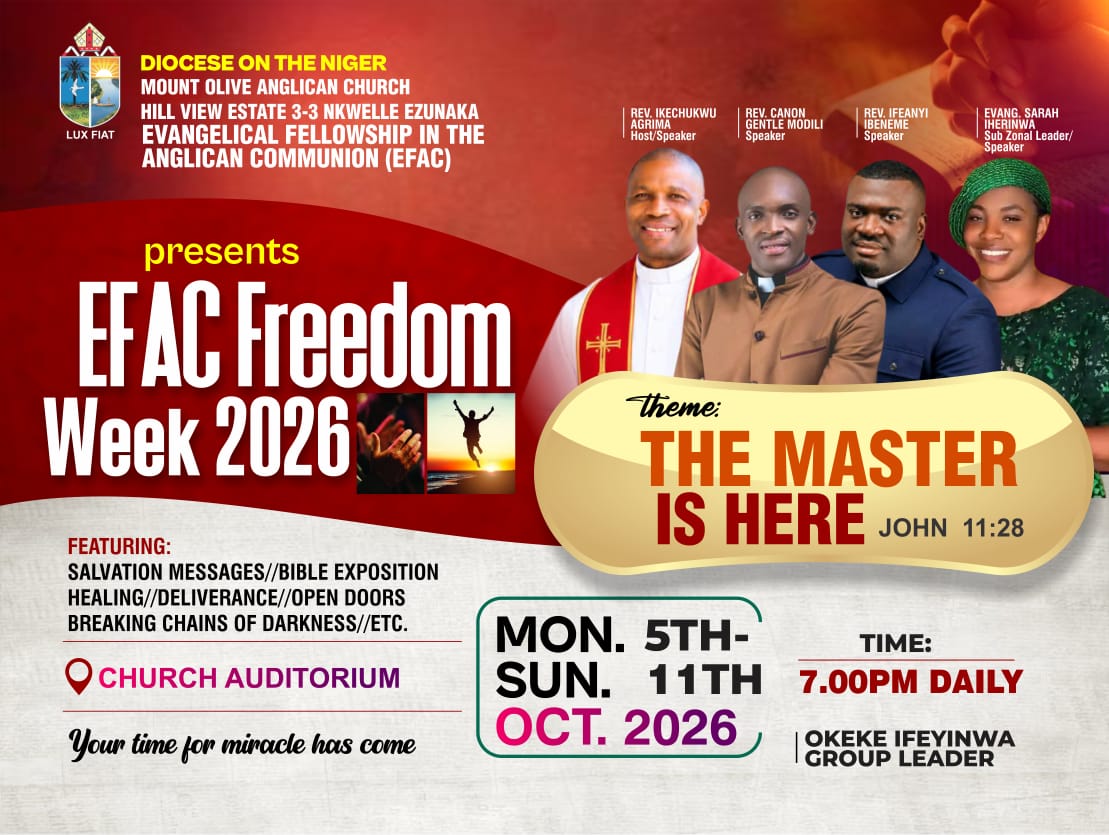 Mount Olive Anglican Church, Hill View Estate 3-3, Nkwelle Ezunaka EFAC Freedom Week 2026